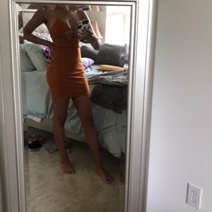 Cute mini copper color dress